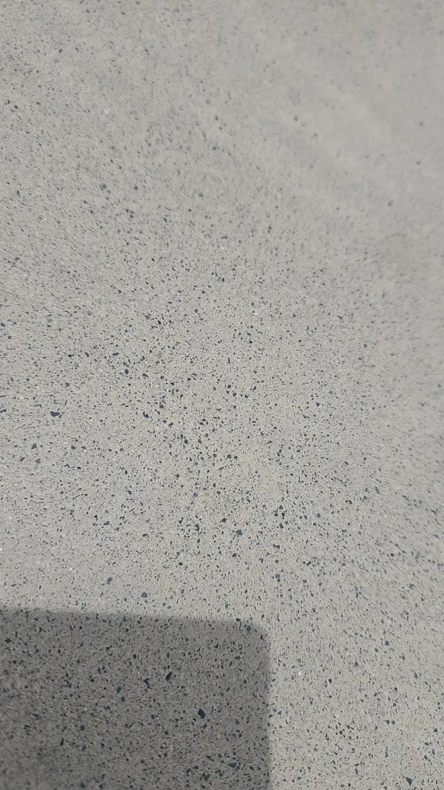 Light aggregate exposure: fine sand and a scattering of small stone in polished concrete